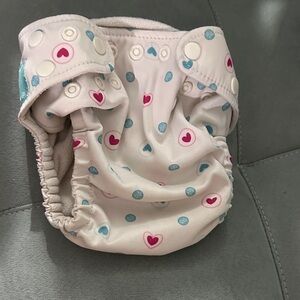 Charlie Banana Pink and Blue Heart Diaper Cover